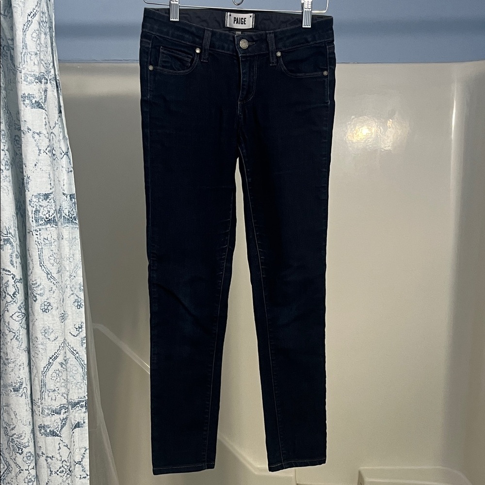 PAIGE Women's Midnight Blue Skinny Jeans